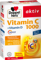 DOPPELHERZ Vitamin C 1000+Vitamin D Depot Tabl.